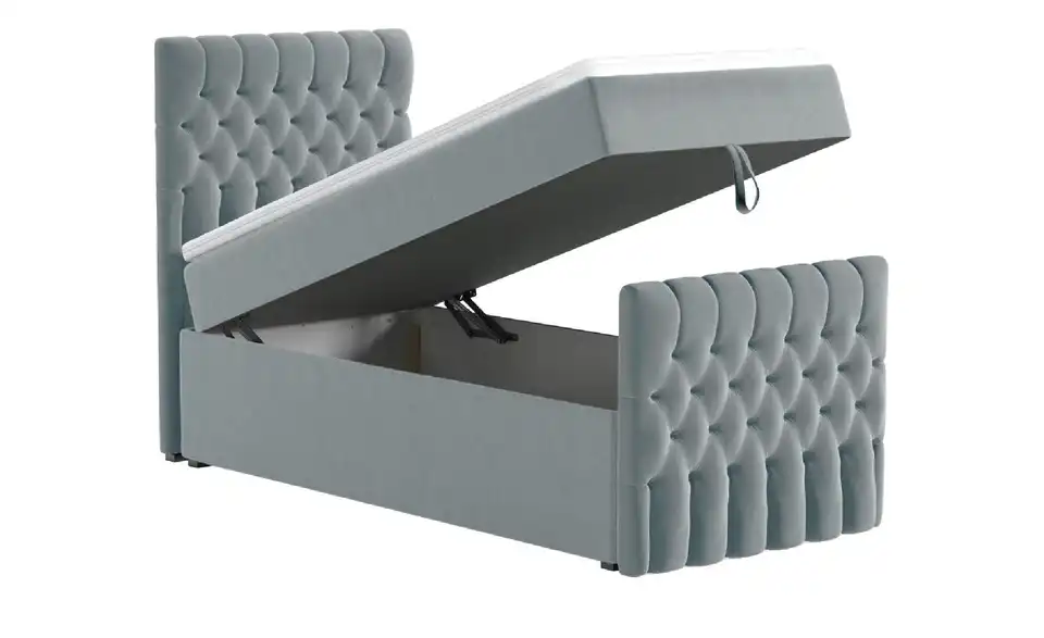 Boxbett mit Bettkasten und Fußteil, Funktionsansicht