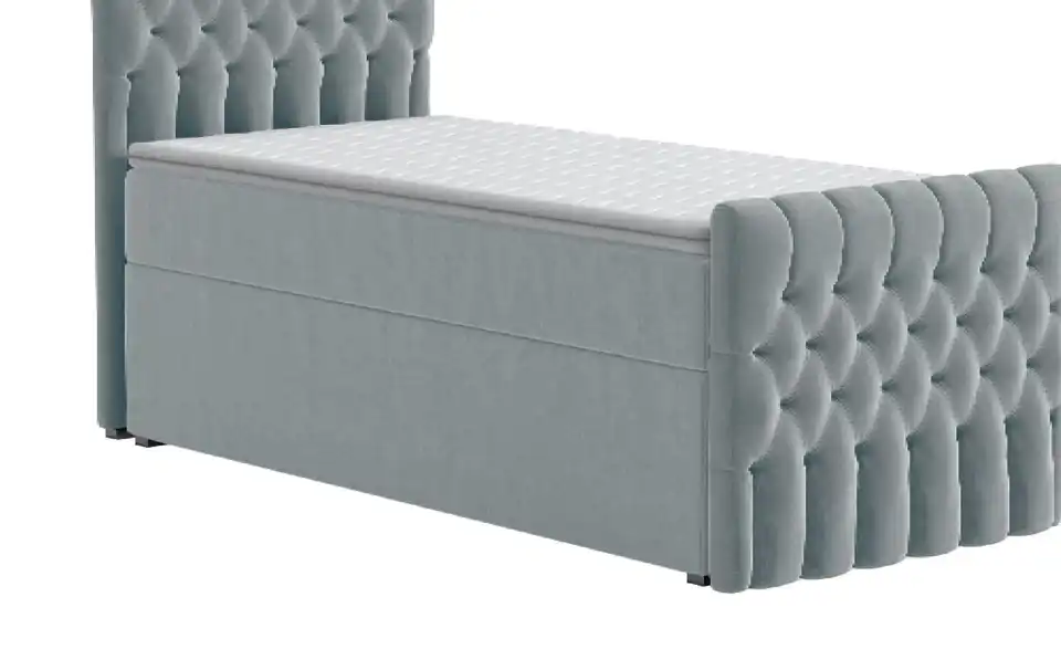 Boxbett mit Bettkasten und Fußteil, Detailansicht