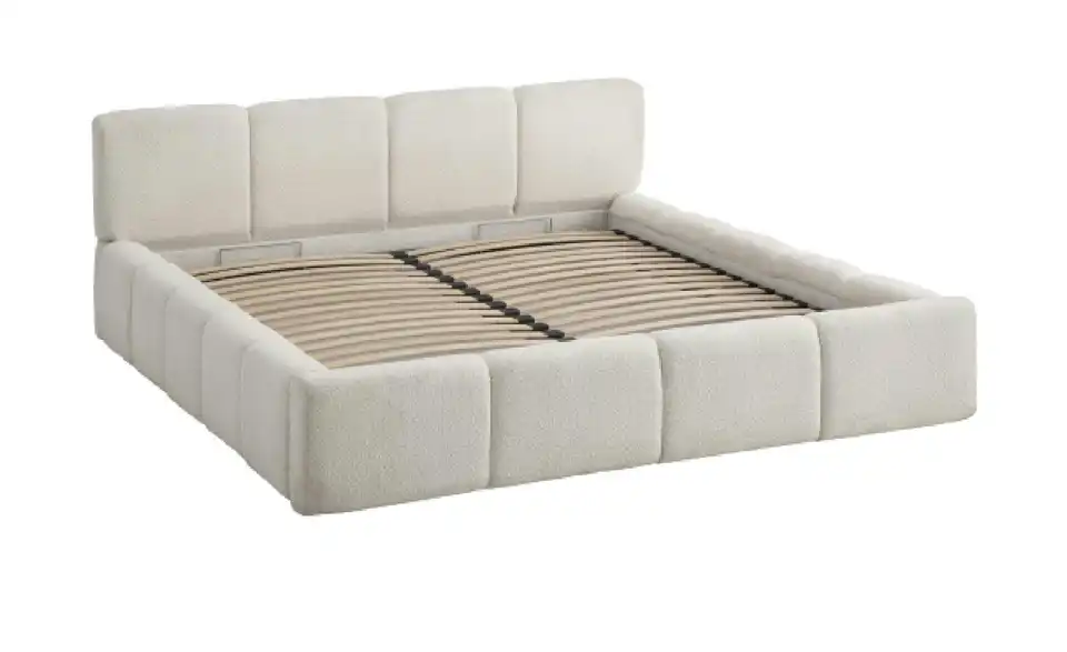 Polsterbett in cremefarbenem Bouclé, Ergänzung