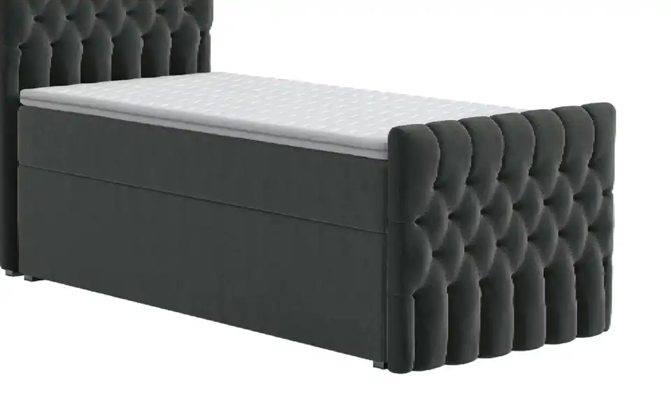 Boxbett mit Bettkasten und Fußteil, Detailansicht