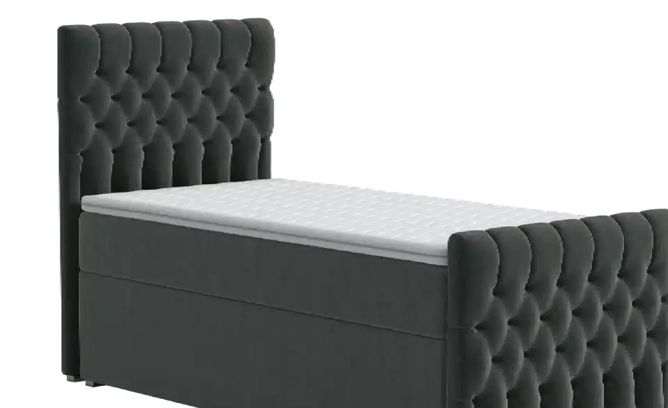 Boxbett mit Bettkasten und Fußteil, Detailansicht