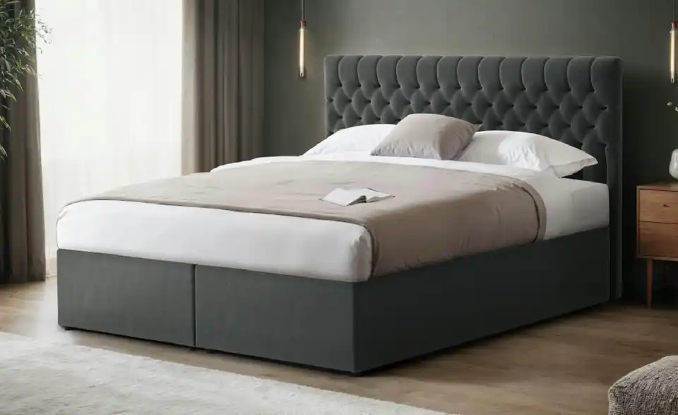 Boxbett mit Bettkasten, in Wohnsituation