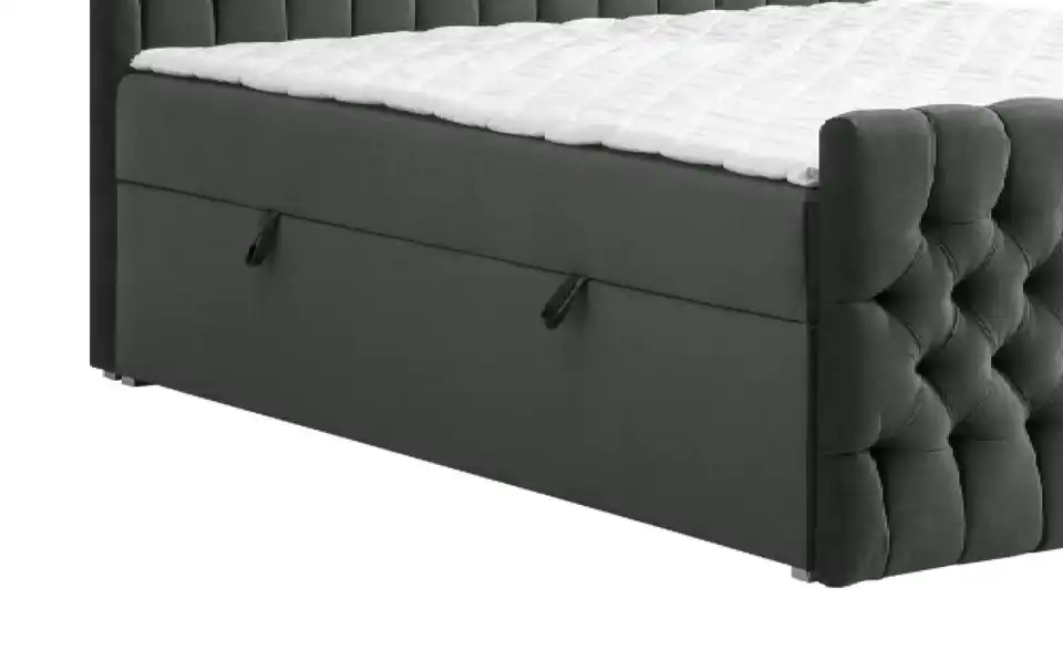 Boxbett mit Bettkasten und Fußteil, Detailansicht