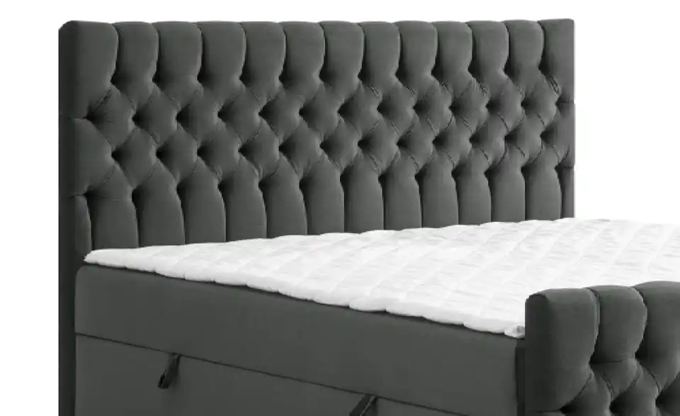 Boxbett mit Bettkasten und Fußteil, Detailansicht