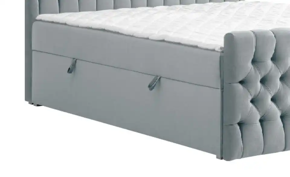 Boxbett mit Bettkasten und Fußteil, Detailansicht