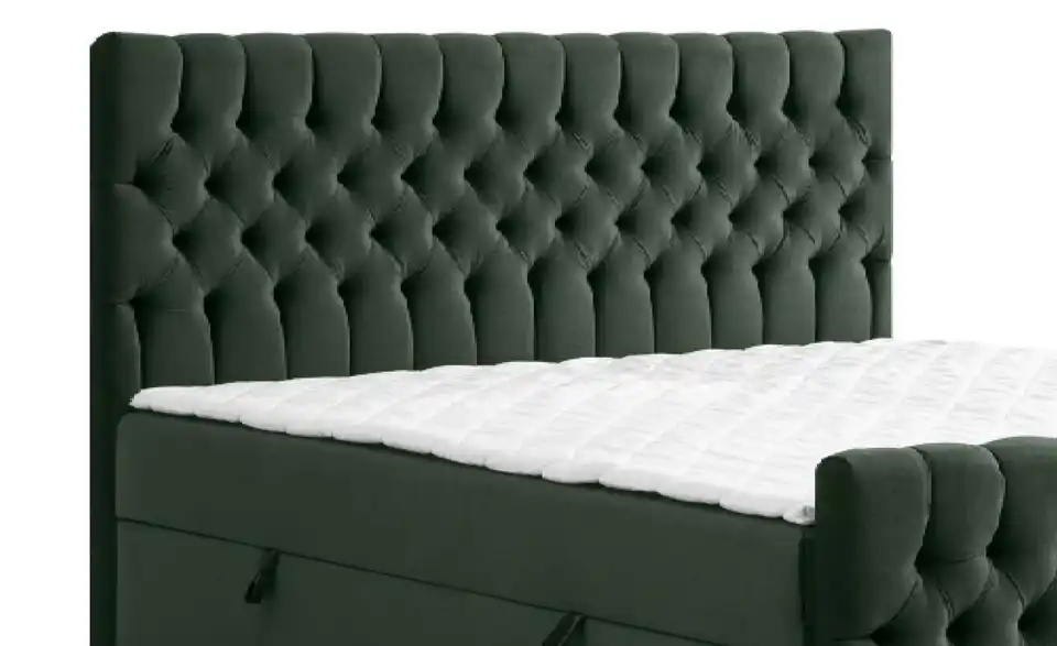 Boxbett mit Bettkasten und Fußteil, Detailansicht