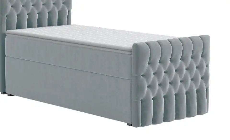 Boxbett mit Bettkasten und Fußteil, Detailansicht