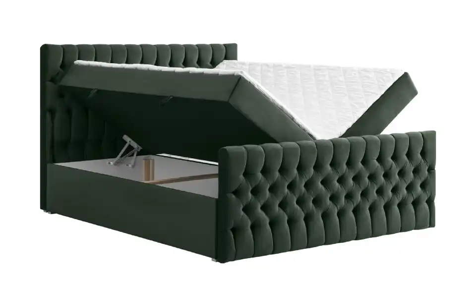 Boxbett mit Bettkasten und Fußteil, Funktionsansicht