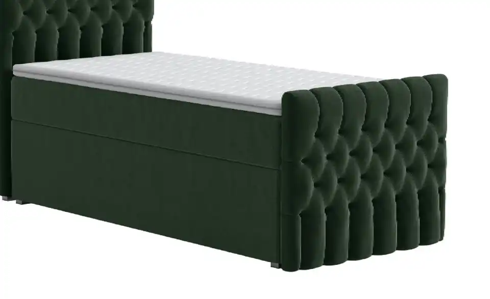 Boxbett mit Bettkasten und Fußteil, Detailansicht