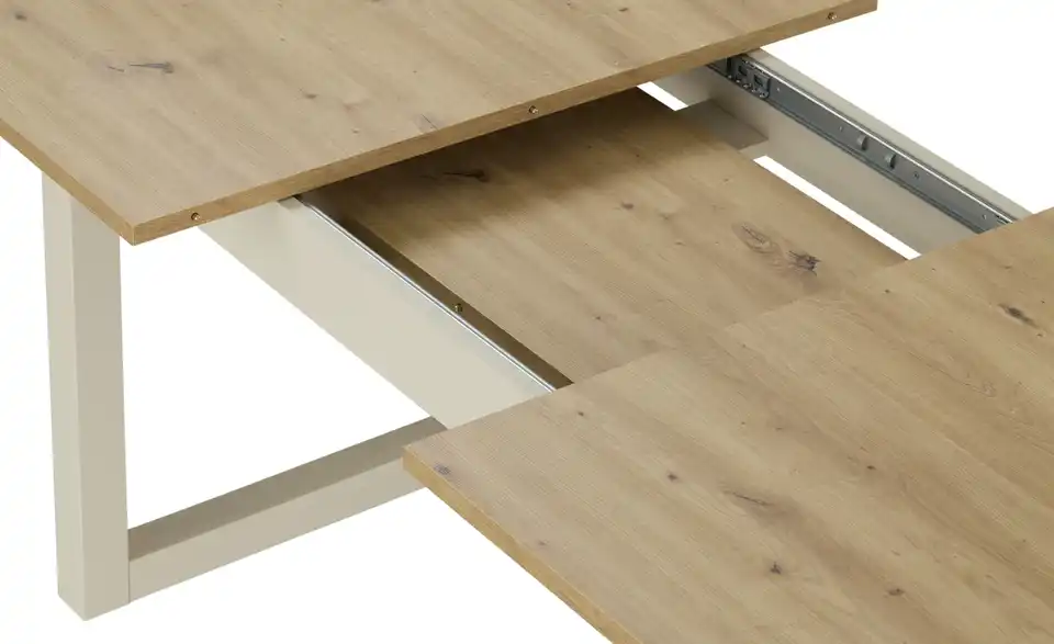 Ausziehbarer Esstisch in verschiedenen Größen, Detailansicht