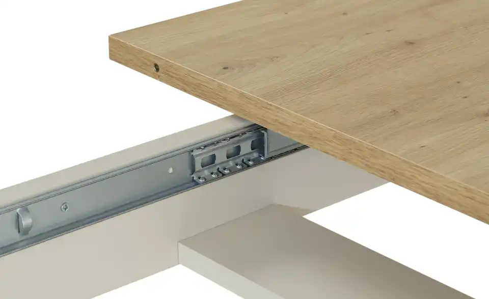 Ausziehbarer Esstisch in verschiedenen Größen, Detailansicht