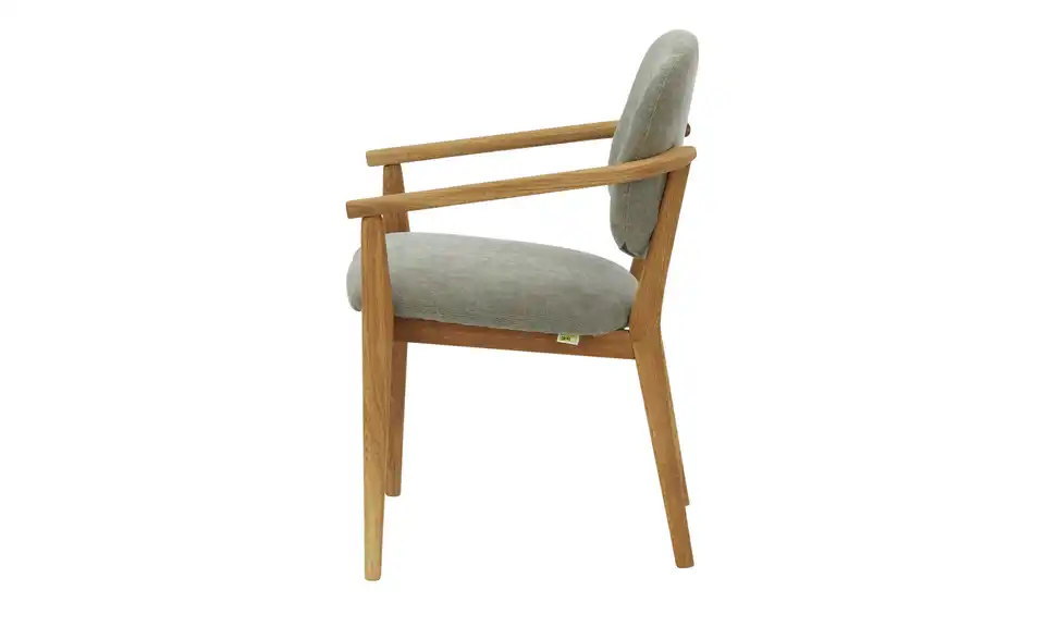 smart Armlehnstuhl aus Wildeiche massiv, Profilansicht