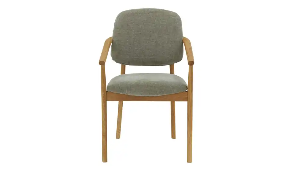 smart Armlehnstuhl aus Wildeiche massiv, Frontansicht