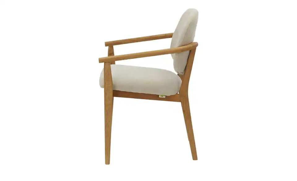 smart Armlehnstuhl aus Wildeiche massiv, Profilansicht