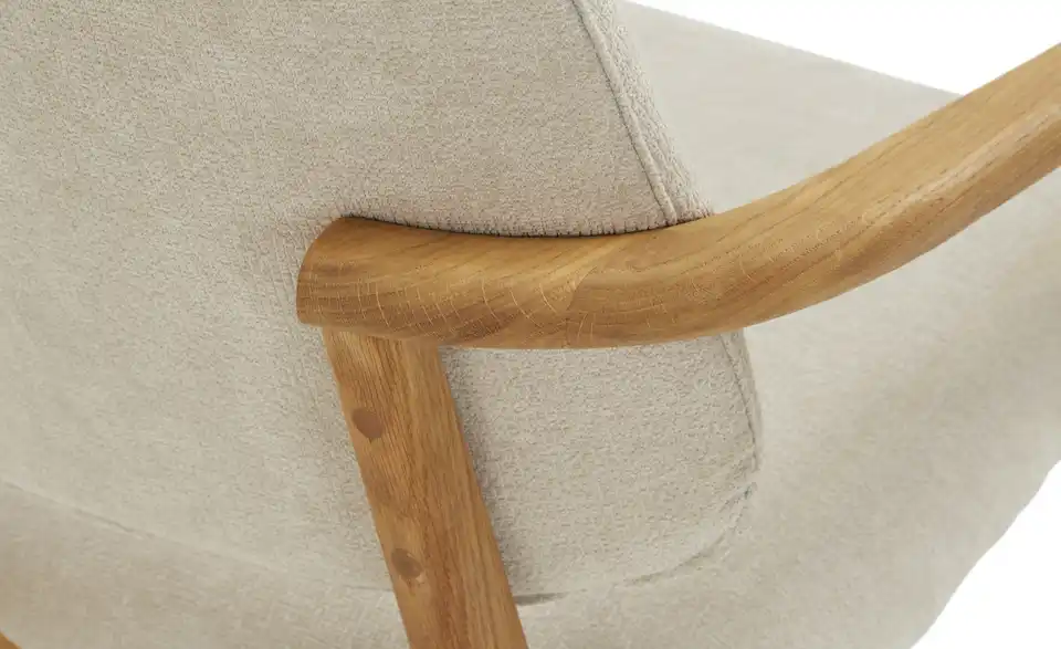 smart Armlehnstuhl aus Wildeiche massiv, Detailansicht