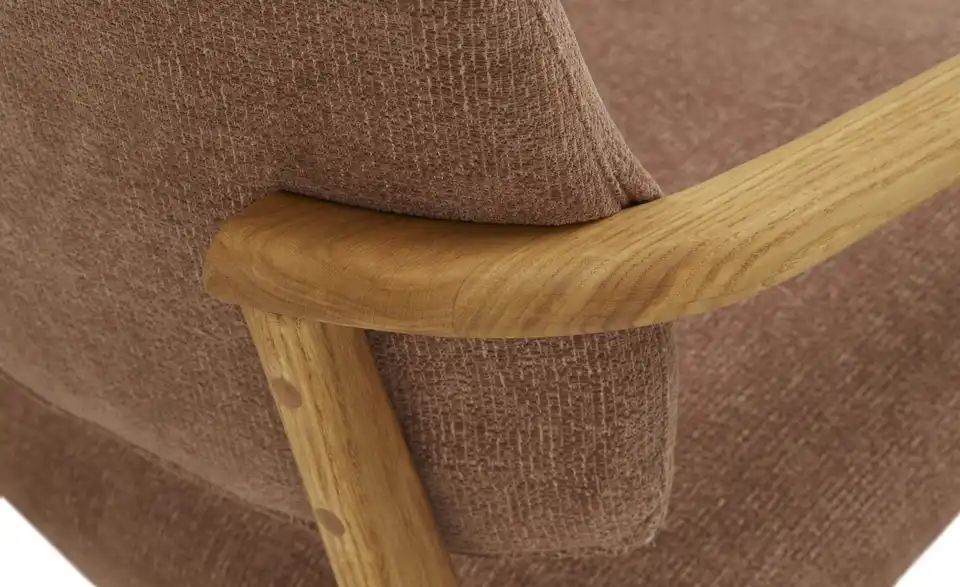 smart Armlehnstuhl aus Wildeiche massiv, Detailansicht