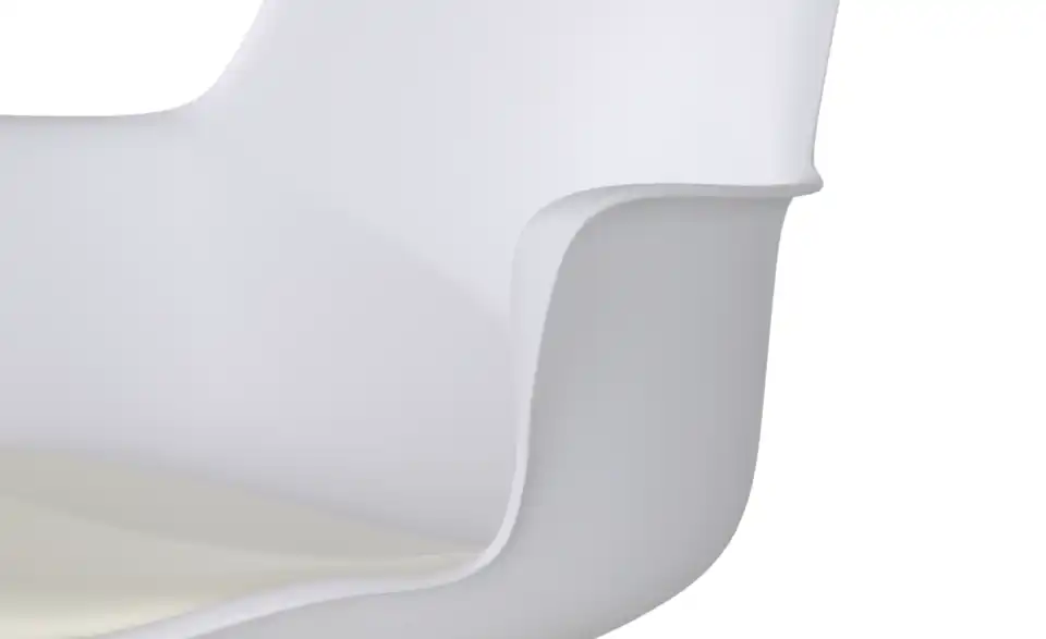 Schalenstuhl mit Armlehnen, Detailansicht