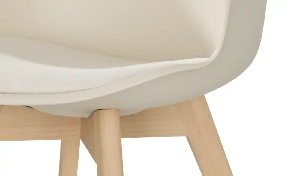 Schalenstuhl mit Armlehnen, Detailansicht