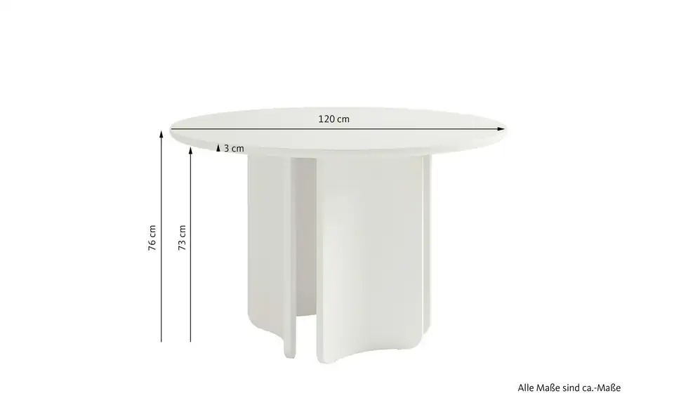 SCHÖNER WOHNEN Kollektion Esstisch Harstad, Bemaßung