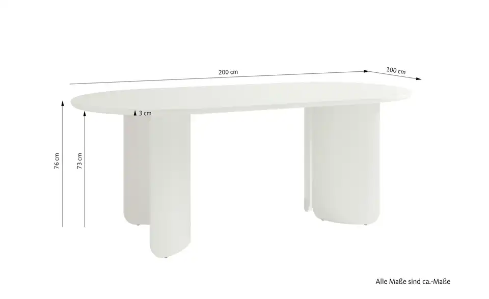 SCHÖNER WOHNEN Kollektion Esstisch Grimstad, Bemaßung