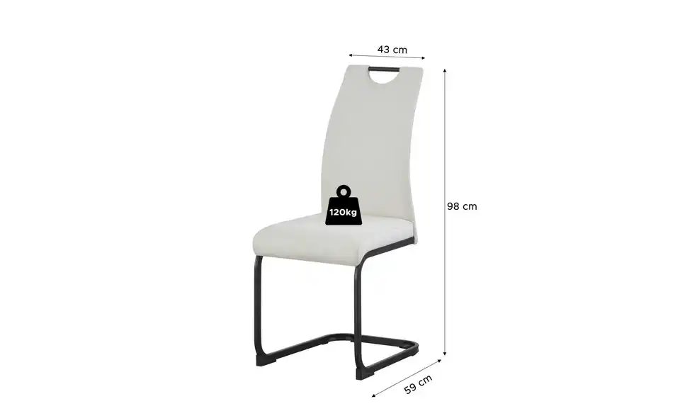 Schwingstuhl 2er-Set, Bemaßung