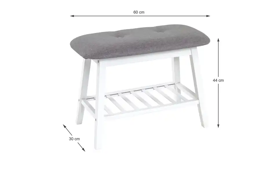 Schuhbank, Bemaßung