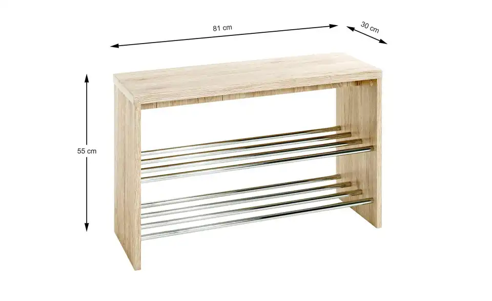 Schuhbank, Bemaßung