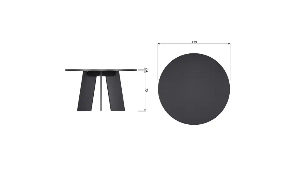 WOOOD Esstisch, Bemaßung