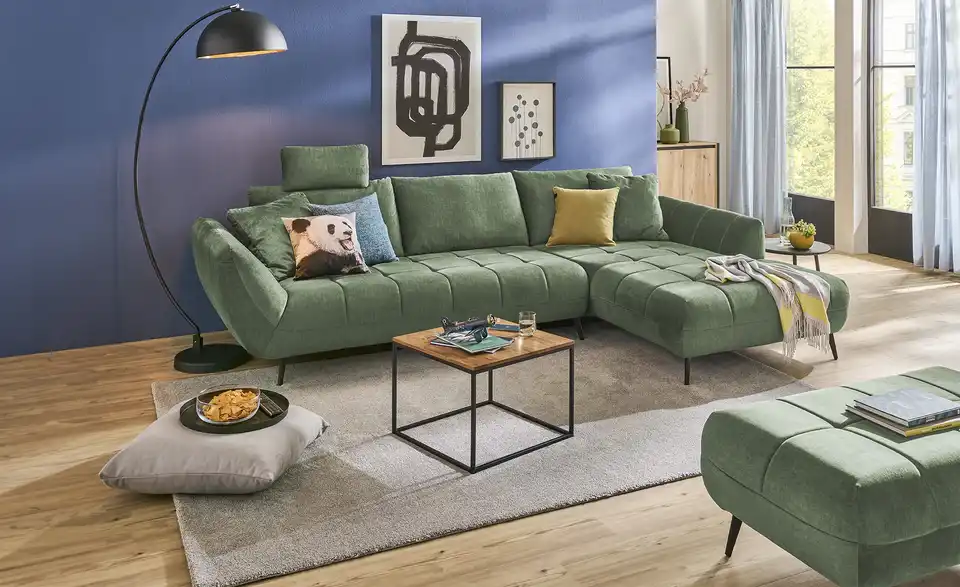 bobb Ecksofa Carly mit Sitztiefenverstellung, in Wohnsituation