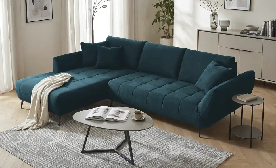bobb Ecksofa Carly mit Sitztiefenverstellung, in Wohnsituation