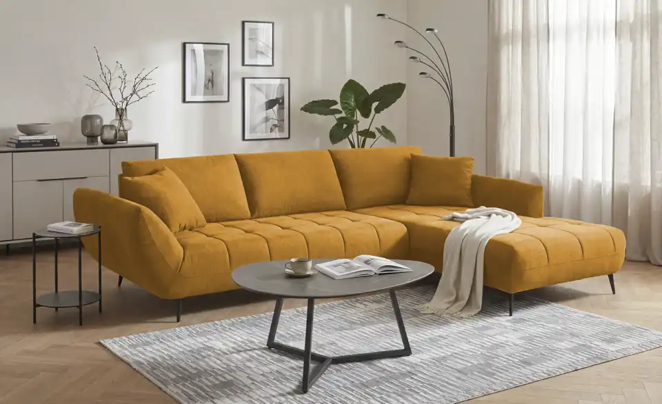 Ecksofa Carly mit Sitztiefenverstellung, in Wohnsituation