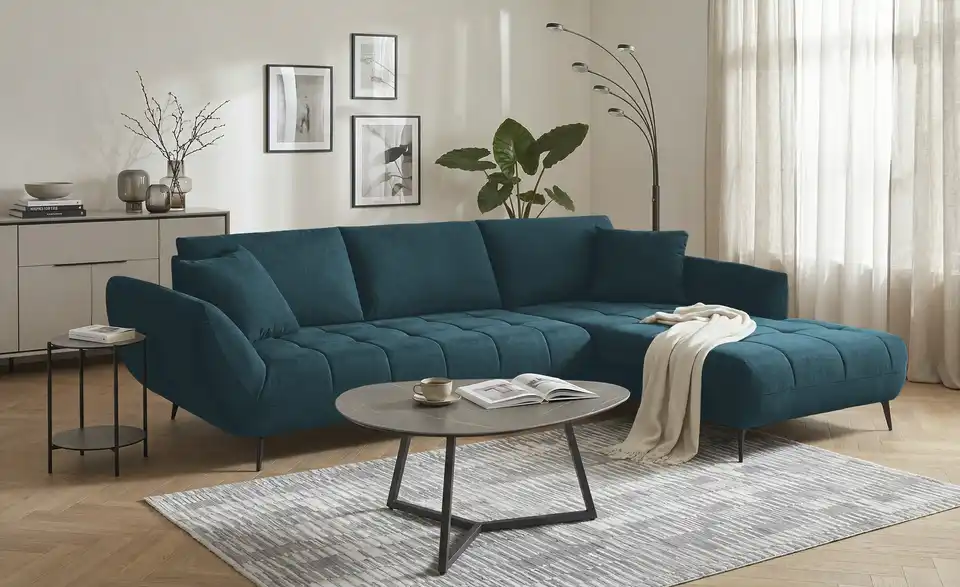 bobb Ecksofa Carly mit Sitztiefenverstellung, in Wohnsituation
