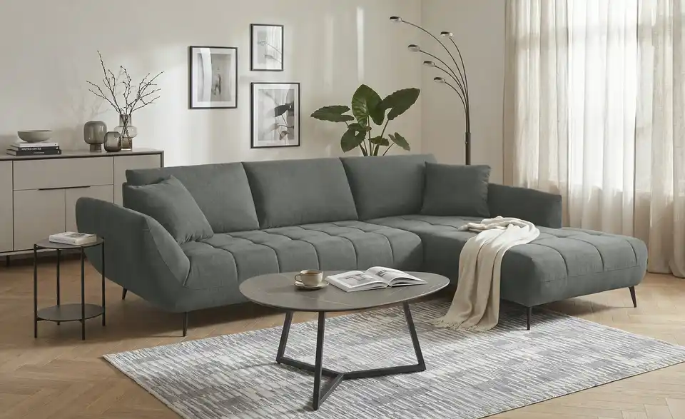 bobb Ecksofa Carly mit Sitztiefenverstellung, in Wohnsituation