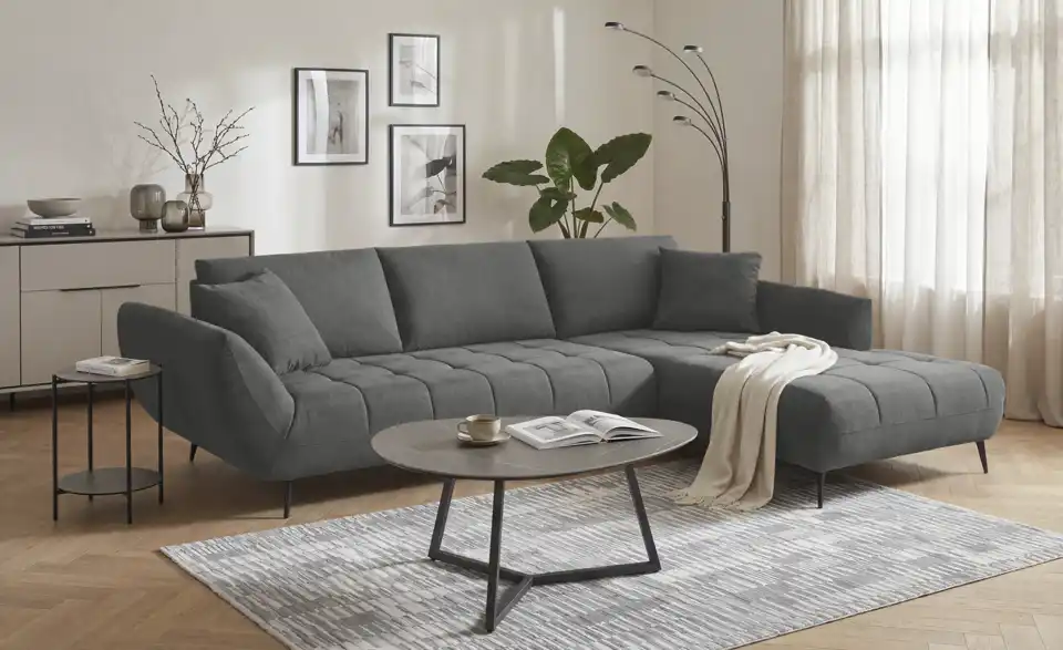 Ecksofa Carly mit Sitztiefenverstellung, in Wohnsituation
