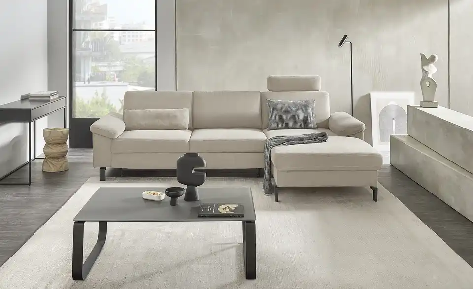 Max Schelling Ecksofa Maximum Move Feincord, in Wohnsituation