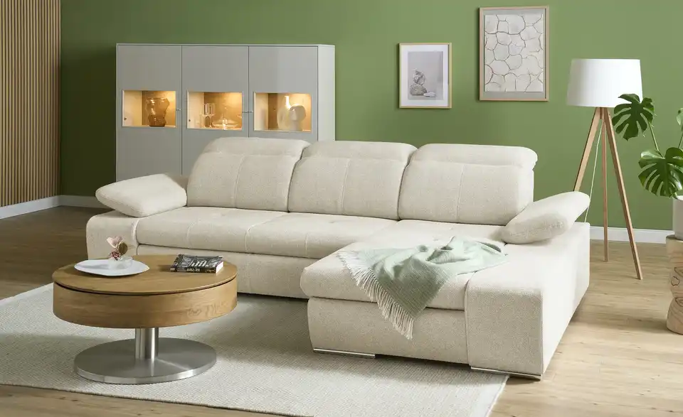 Twist Ecksofa Avilla aus Mikrofaser, in Wohnsituation