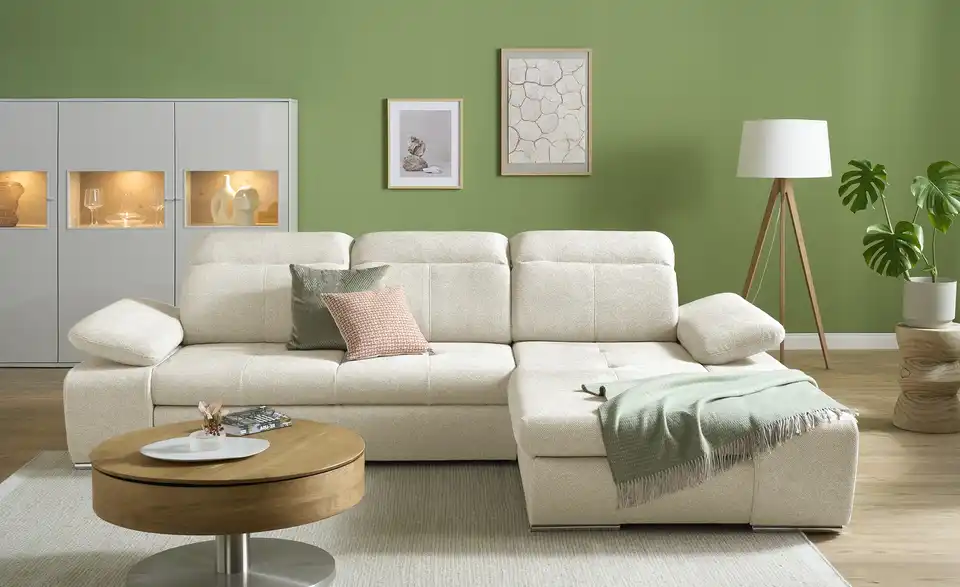 Twist Ecksofa Avilla aus Mikrofaser, Frontansicht