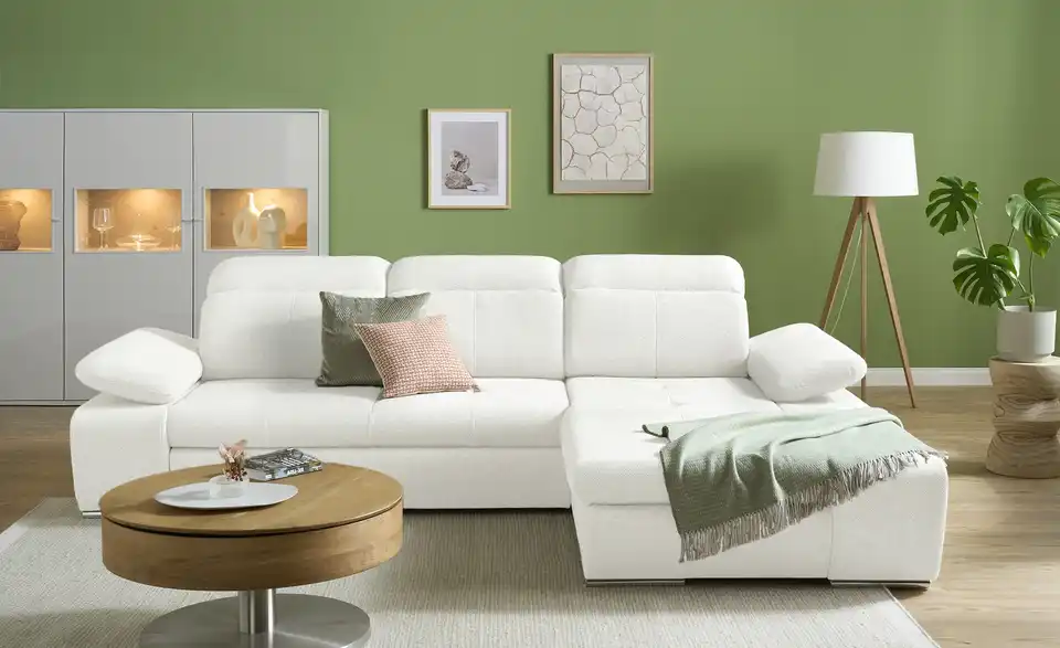 Twist Ecksofa Avilla aus Mikrofaser, Frontansicht