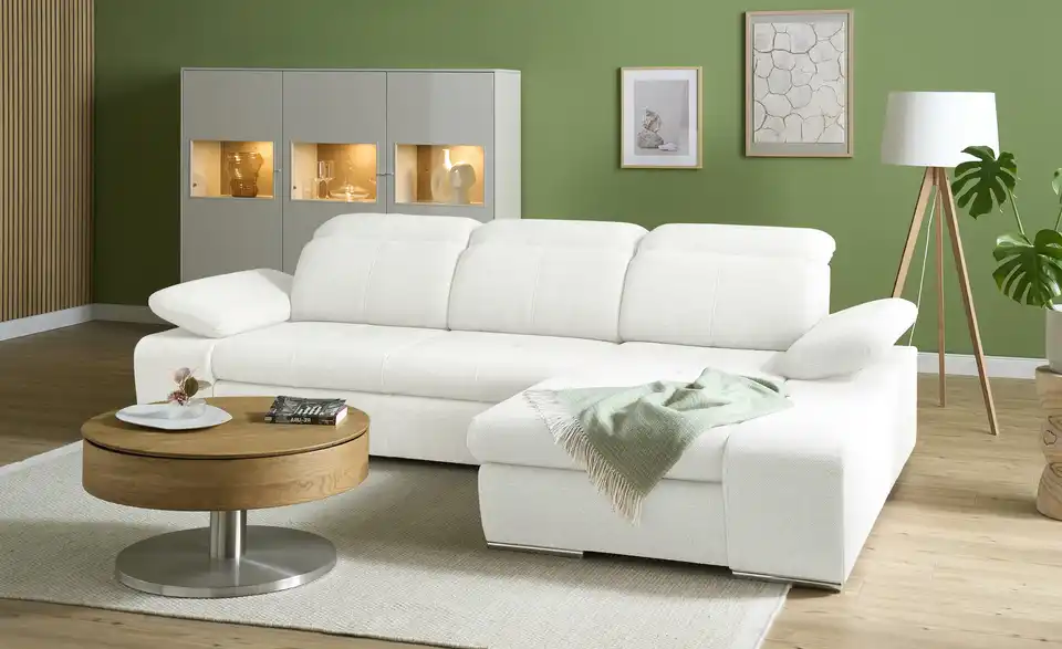 Twist Ecksofa Avilla aus Mikrofaser, in Wohnsituation