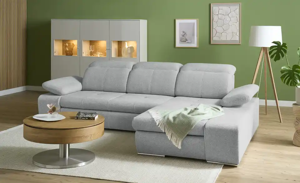 Twist Ecksofa Avilla aus Mikrofaser, in Wohnsituation