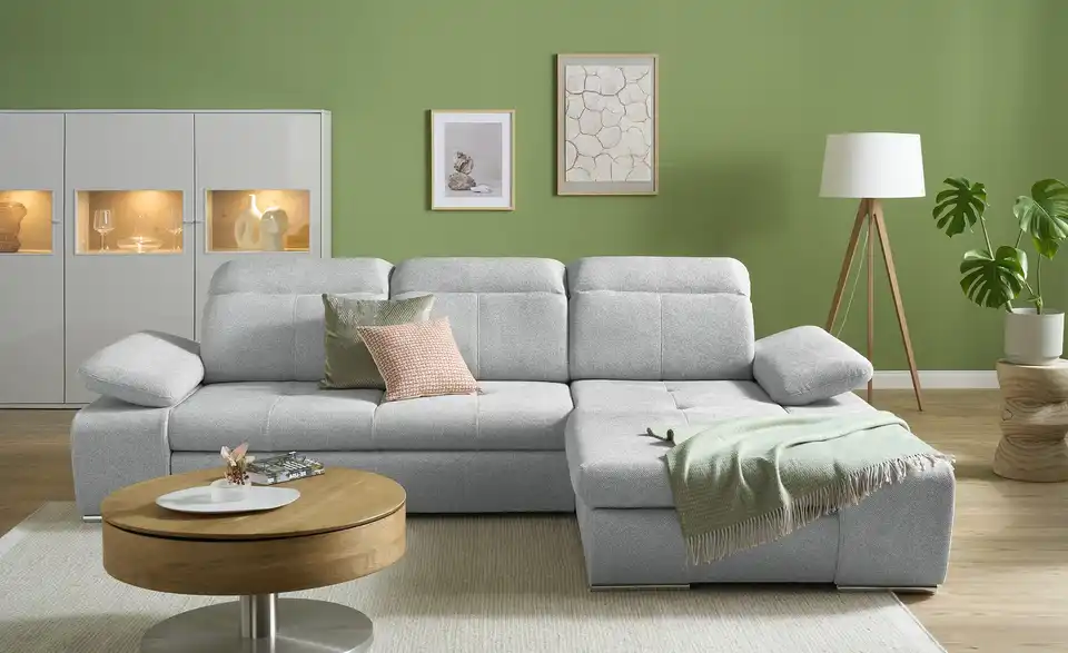 Twist Ecksofa Avilla aus Mikrofaser, Frontansicht