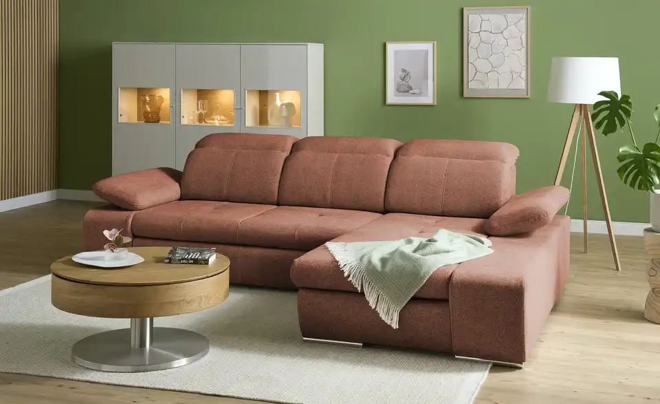 Twist Ecksofa Avilla aus Mikrofaser, in Wohnsituation