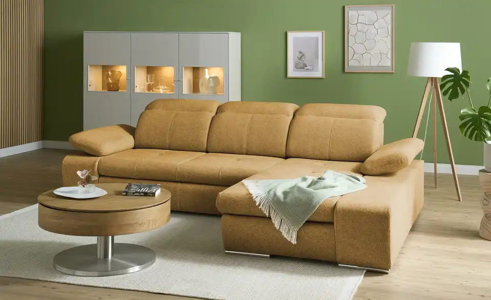 Twist Ecksofa Avilla aus Mikrofaser, in Wohnsituation