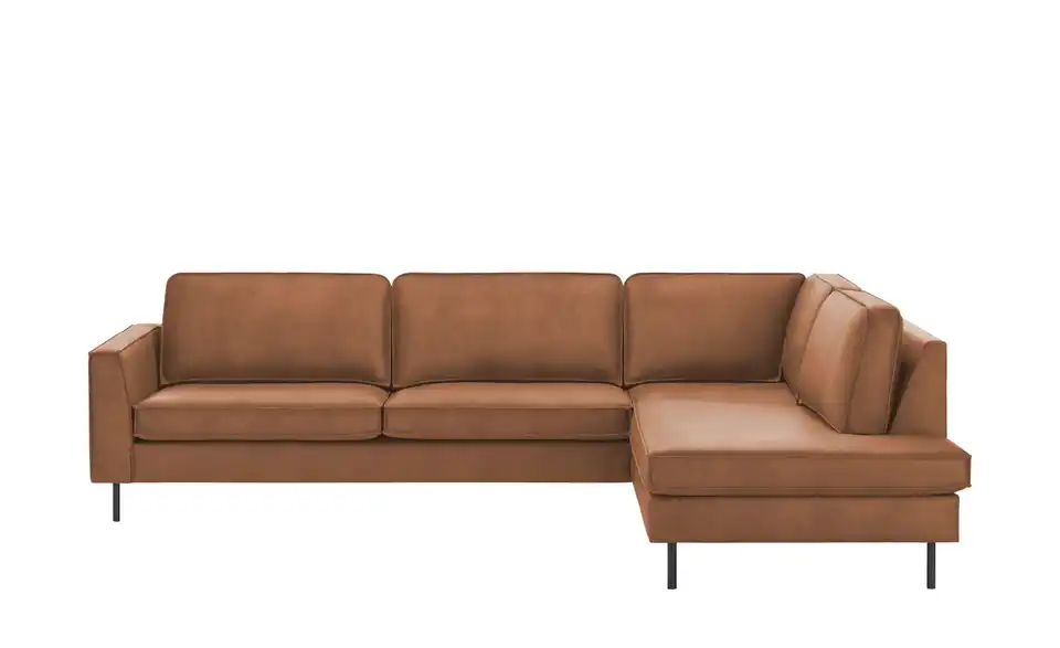 SOHO Ecksofa Skaisa aus recyceltem Leder, Frontansicht