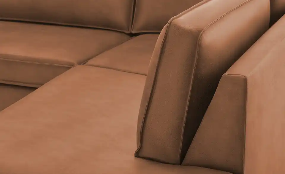 SOHO Ecksofa Skaisa aus recyceltem Leder, Detailansicht