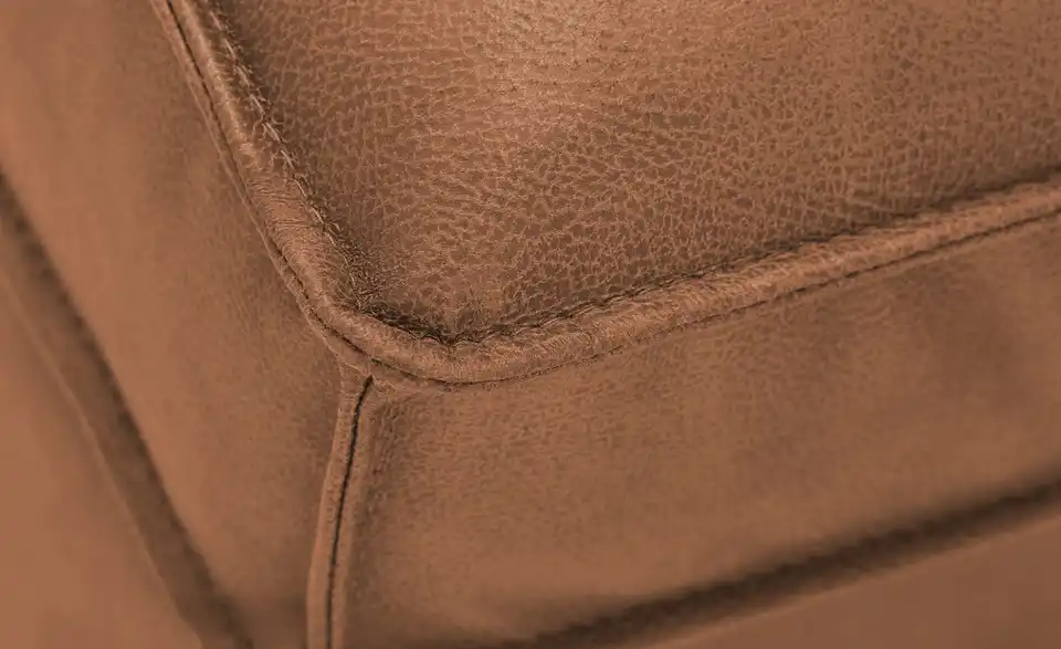 SOHO Ecksofa Skaisa aus recyceltem Leder, Naht