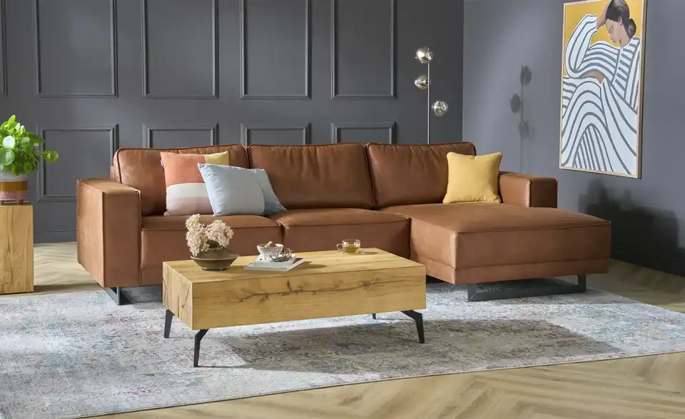 SOHO Ecksofa Sanja aus recyceltem Leder, Perspektive