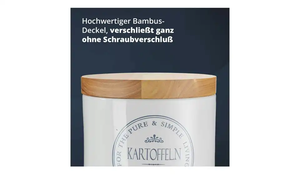 KHG Aufbewahrungsdose Kartoffel, Bild mit Text