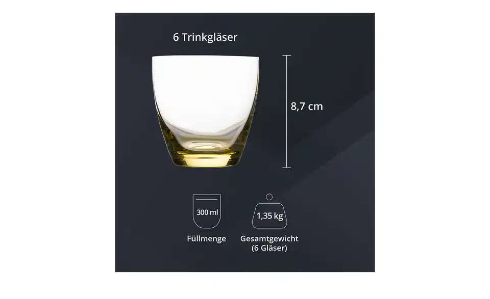 Peill+Putzler Gläserset, 6-teilig Viva, Bild mit Text