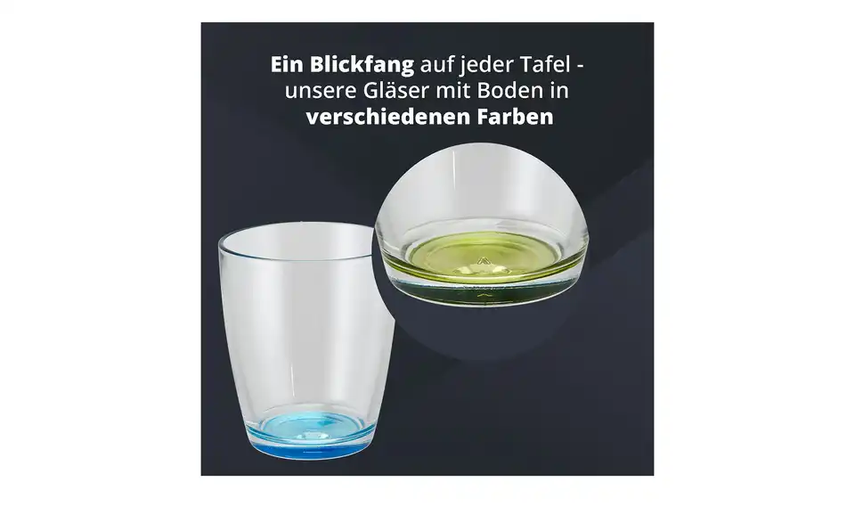 Peill+Putzler Glas, 6er-Set Colore, Bild mit Text